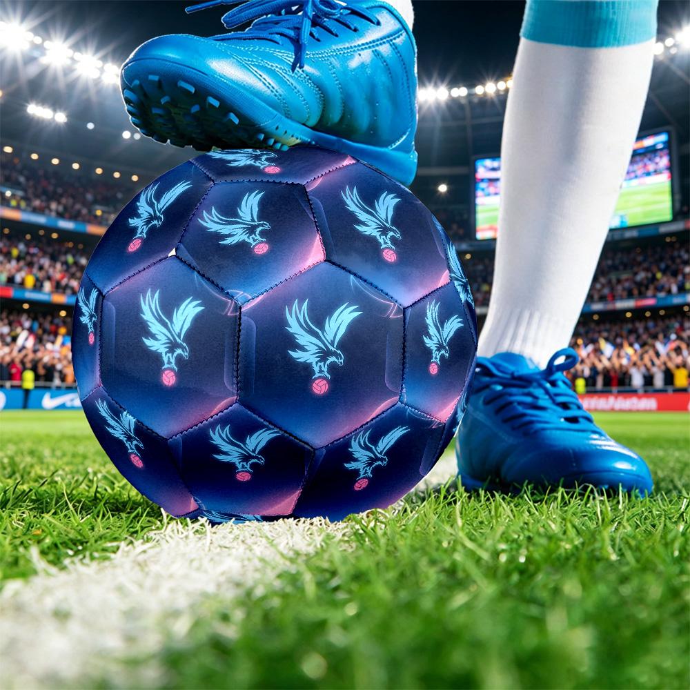 Футбольный мяч Crystal Palace, размер 5, с принтом, противоскользящий, для взрослых, футбольный сувенир для фанатов футбола