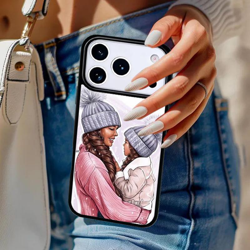 Чехол для телефона 'Супер Мама' для девочки и мальчика на iPhone 17 Air 14 15 13 12 Max Чехол для Apple 16e 11 Pro Max Plus Coque