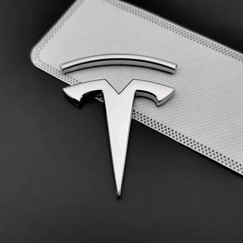 Премиальная Металлическая Наклейка Логотип Автомобиля Tesla 3D Эмблема Значок Декаль Декор Кузова Крыла Багажника Автомобиля для Всех Моделей Tesla