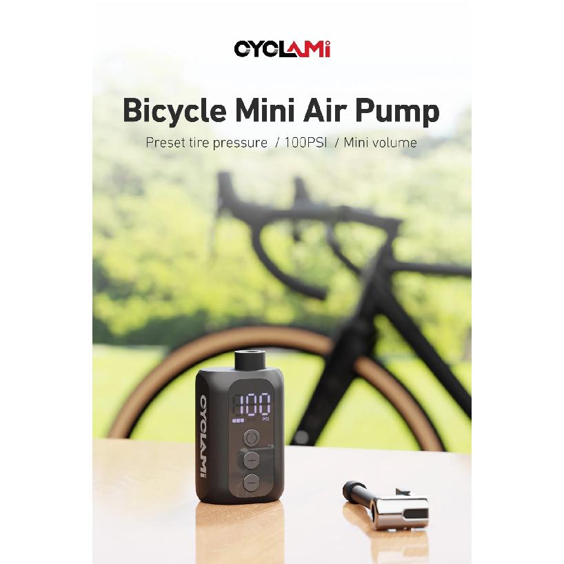 CYCLAMI A5s Bike Electric Tyre Inflator Mini High Pressure Velo Air Pump Inflator Bicycle MTB Cycling Accessories