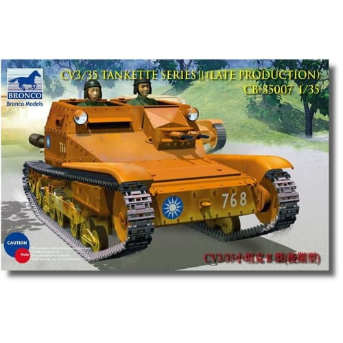 Bronco Model 1/35 Italian CVL3/35 Carlo Veloce Small Tank with Rivet Body, Plastic Model Kit CB35007