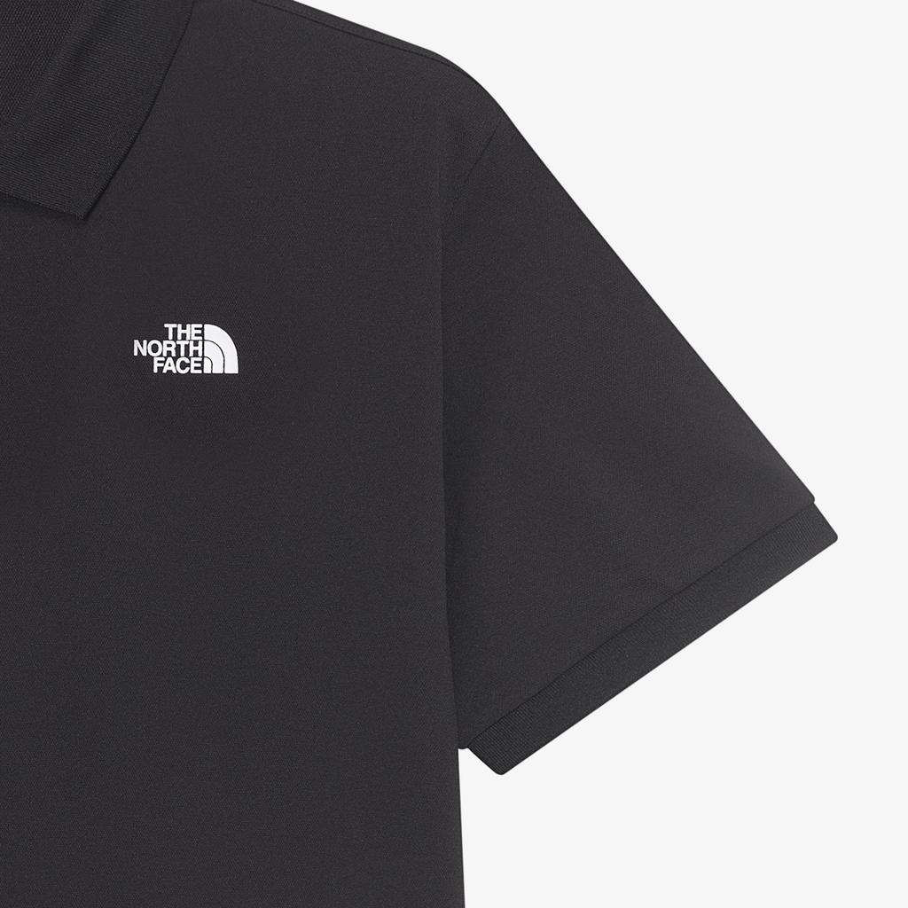 The North Face Мужская футболка-поло с коротким рукавом и логотипом Черная NT7PR01J