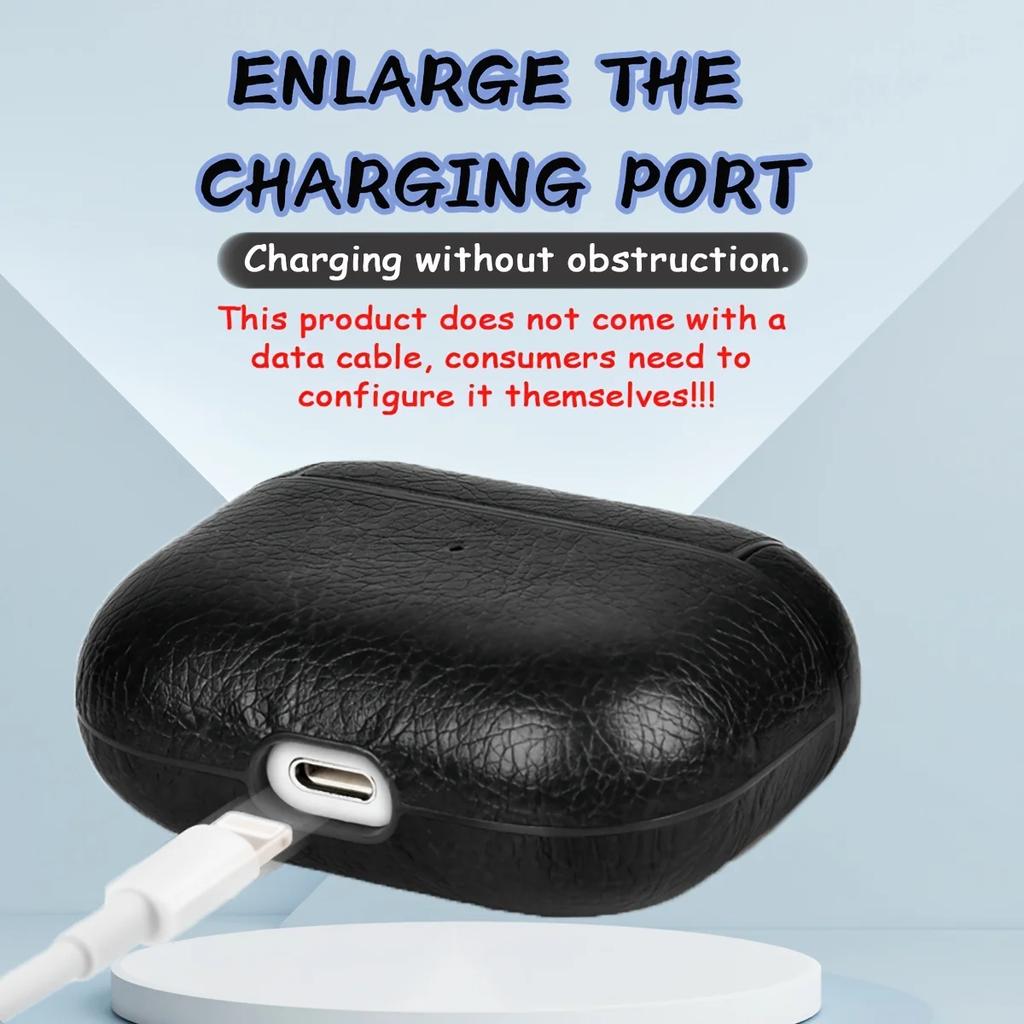 Кожаный чехол для наушников, подходящий для Apple Airpods 1 2 3 4 Pro Pro2, минималистичный защитный чехол