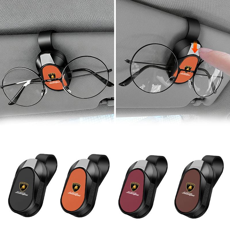 Car Accessoies Sun Visor Glasses Clips Eyeglass Hanger Clip For Lamborghini LP570 LP610 Urus LP700 LP770 Gallardo Accessories TT3
