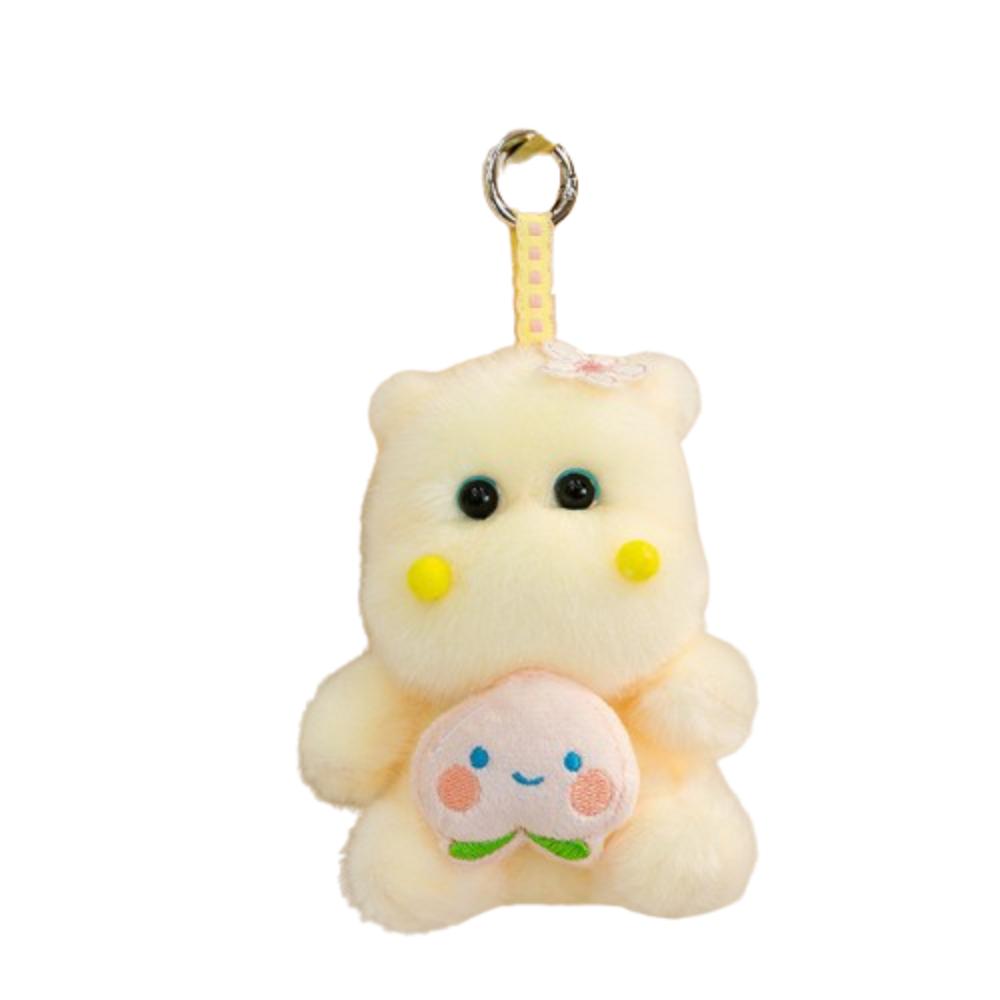 Stuffed Animal Hippos Plush Keychain PP Cotton Purple Hippos Plush Toy  Backpack Decoration