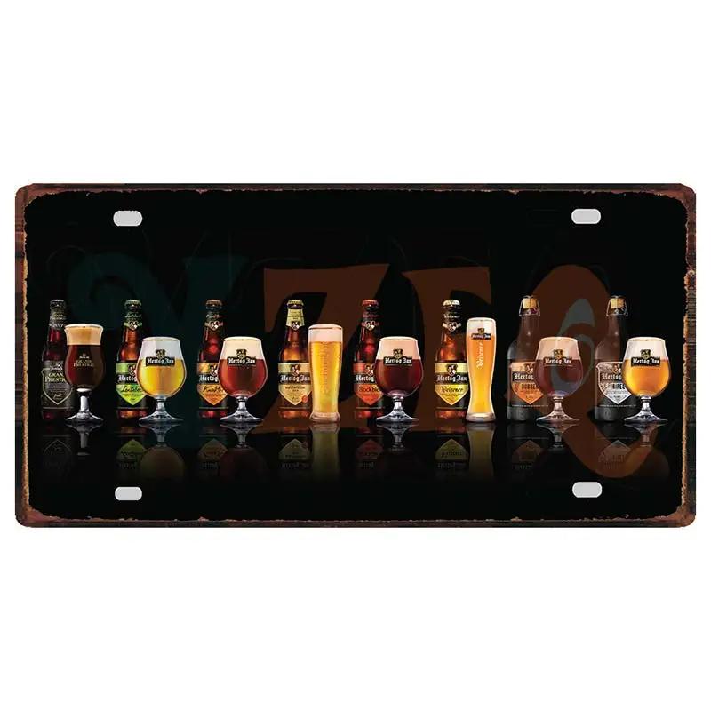 Металлическая табличка Бельгийское пиво 6x12 дюймов Duvel Jupiler Zot Пластина для стены Дома Ресторана Ремесленное Декорирование 30X15CM DC-1636A