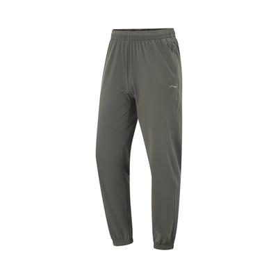 Li Ning Серия Фитнес Однотонные Удобные Брюки из Ледяного Шелка Быстросохнущие Прохладные Дышащие Универсальные Зауженные Вязаные Спортивные Брюки Мужские брюки AKYV177-5