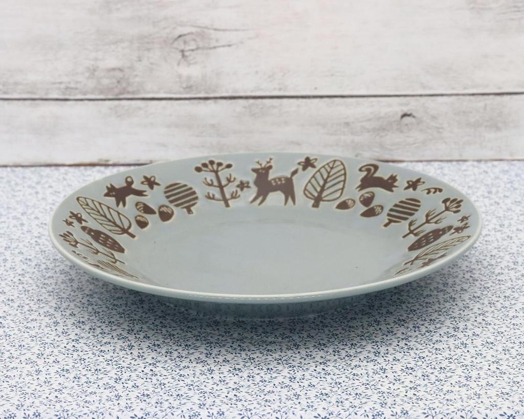 Castle Enterprises [Set of 10 18cm Summer Cake Plates] Mino Ware with Adorable Animal Designs, Scandinavian-Style Vintage Tableware