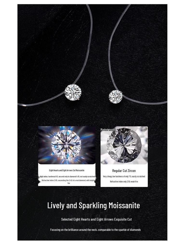 Подвеска-ожерелье из стерлингового серебра 925 пробы «Слезы русалки» с муассанитом - Элегантный подарок для женщин.