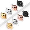 2Pcs Stainless Steel Magnetic Clasps Round Magnetic Connectors Clasps Magnet Charms End Cap For DIY Jewelry Making Accessories