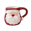 Керамическая кофейная чашка Санта Клаус Лось Чайная кружка Завтрак Овсянка