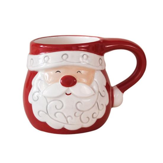 Керамическая кофейная чашка Санта Клаус Лось Чайная кружка Завтрак Овсянка