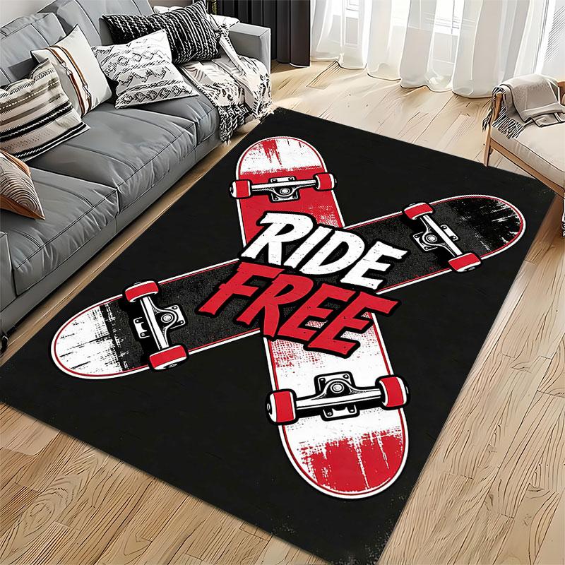 Ride Free Skateboard Design suitable as a non-slip mat for the living room or bedroom sofa