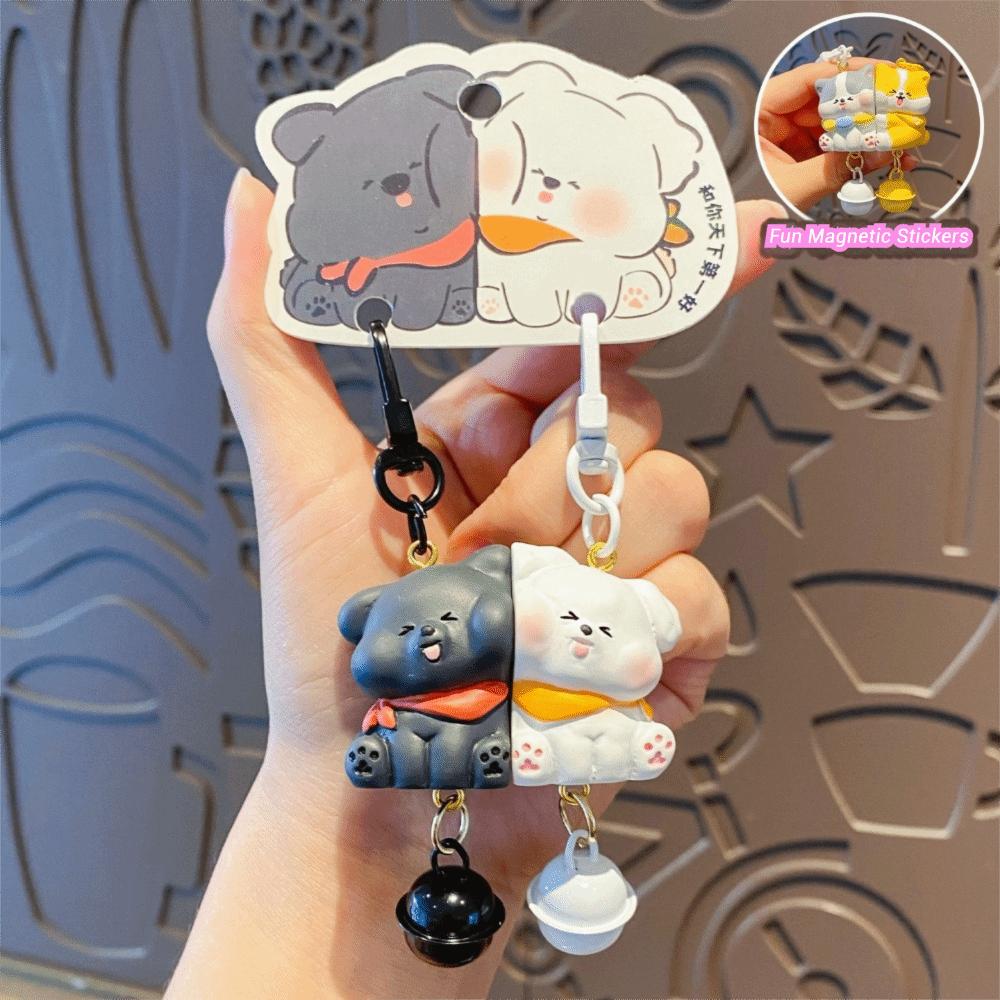 2Pcs/Set Resin Animal Keychain Mini Keychain Sets Creative Couple Pendant Couple Gift