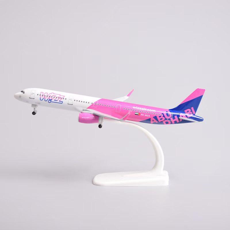 Масштаб 1/400 20 см 321 Самолет Wizz Модель самолета WIZZ AIR A321 Миниатюрный самолет Металлический сплав Самолет Коллекционный Подарок