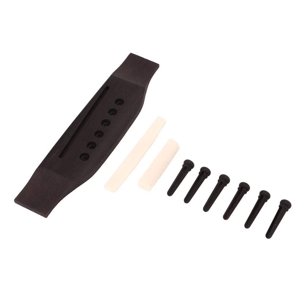 Guitar Bridge Nut Saddle Pins 6 String Acoustic Guitar Bone Nut Saddle Wood Bridge Pins Set