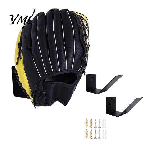 Infield Glove Wall Hanger Baseball Display Stand, Mount Space Saving Hanger, Durable Stainless Collectible Steel Storage Rack for Sports Memorabilia