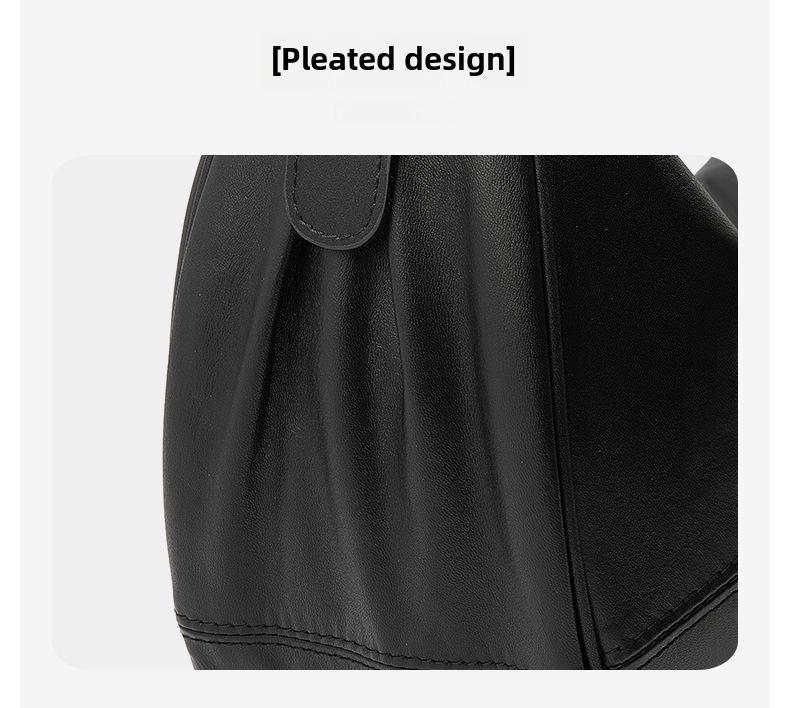 Сумка через плечо Cloud Crescent из натуральной кожи: Модный, повседневный, мягкий, большой объем подмышек