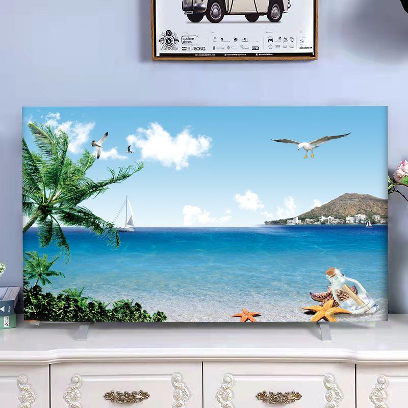Универсальная тканевая пылезащитная крышка для LCD телевизора, многоразовая и моющаяся