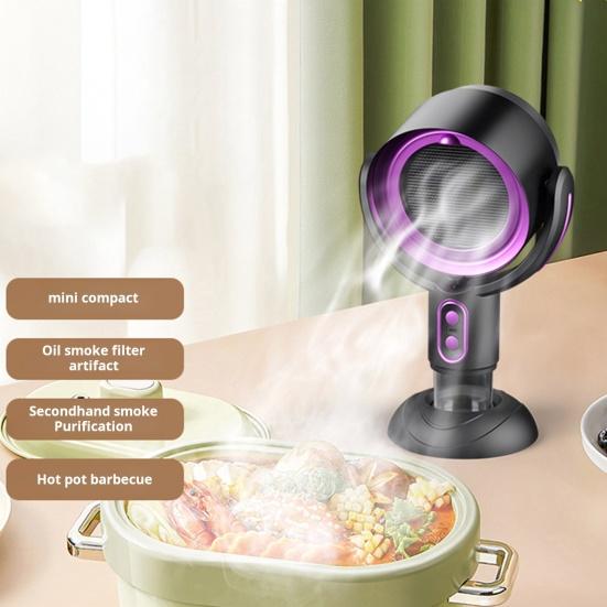 Настольная вытяжка с питанием от USB, отрицательный ион, мини-портативный вытяжной вентилятор 5 В 8 Вт, двухскоростная регулировка, вытяжка для кухни, настольное использование в квартире