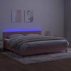 Maison Exclusive - Sommier à lattes de lit avec matelas et LED Rose 200x200 cm