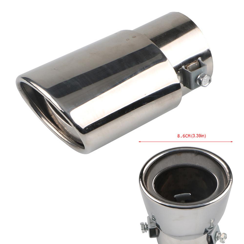 Автомобильный глушитель из нержавеющей стали, квадратный, круглый, изогнутый, с двумя выхлопными трубами, наконечник глушителя, наконечник трубы глушителя