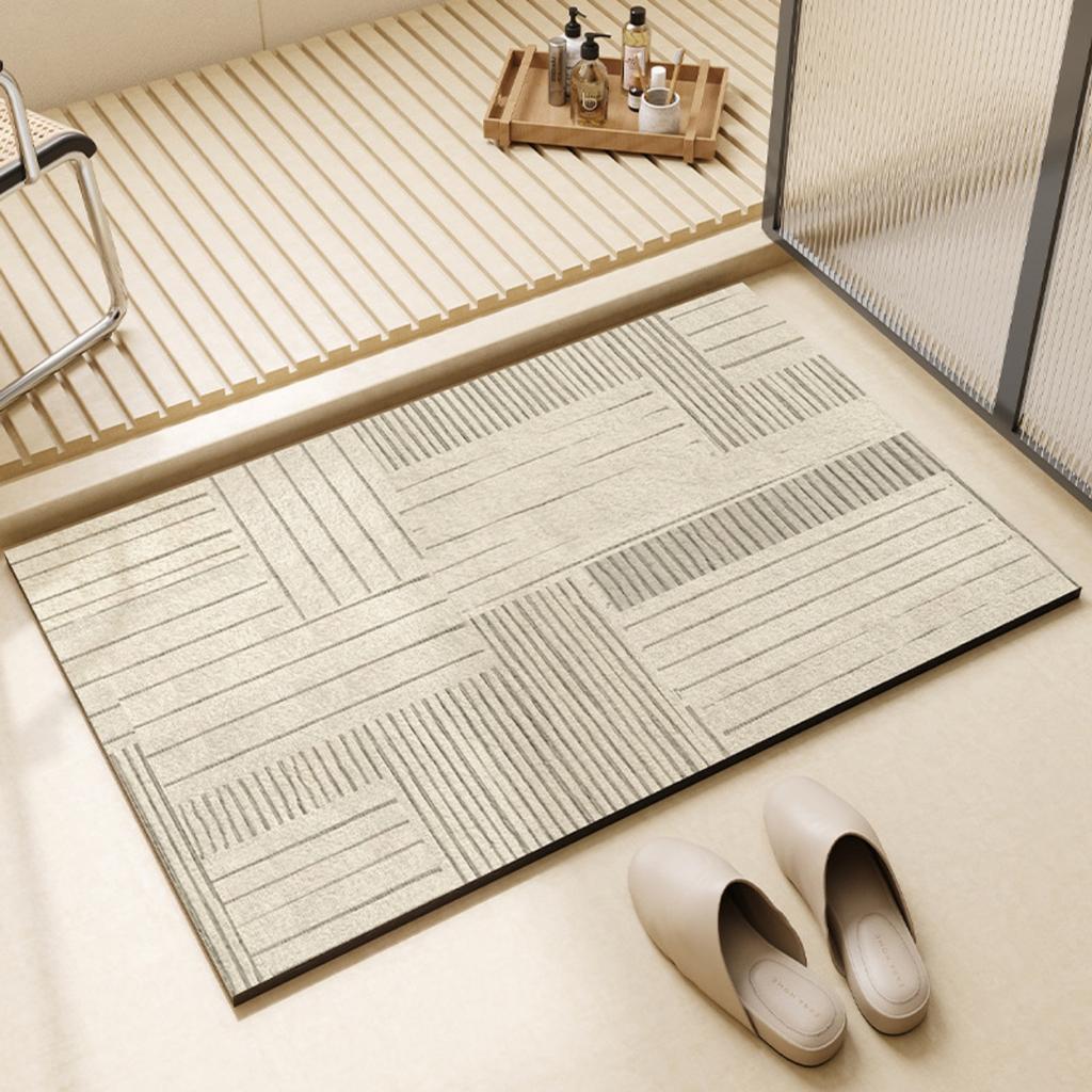 Diatom Printing Bathroom Thickening Mat Bath Non-slip Carpets In Wash Basin Bathtub Side Floor Rug Shower Room Doormat Memory Foam 3D Pad