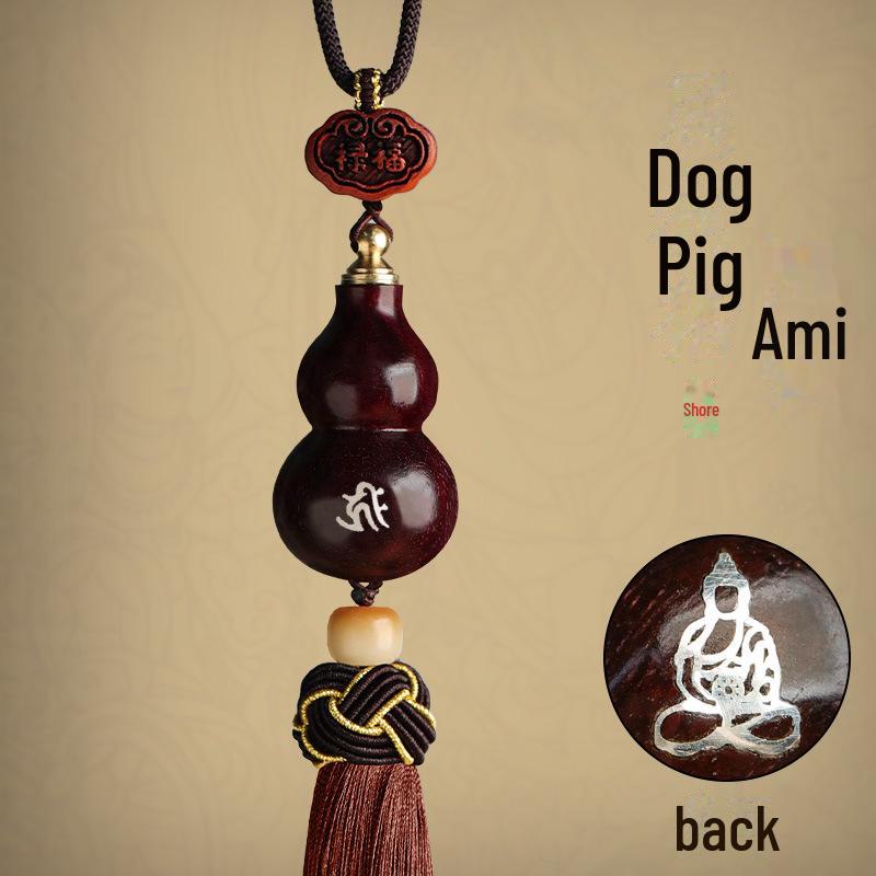 Автомобильная подвеска в виде тыквы из красного сандалового дерева для безопасных путешествий - подвеска-унисекс на зеркало заднего вида