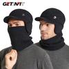 Getinfit Шарф Теплый Защищающий Уши Набор Шапка Шерстяная Пряжа Мужской Пуловер Вязаная Шапка Защита Ушей Шеи Спорт на Открытом Воздухе Велосипед Лыжи