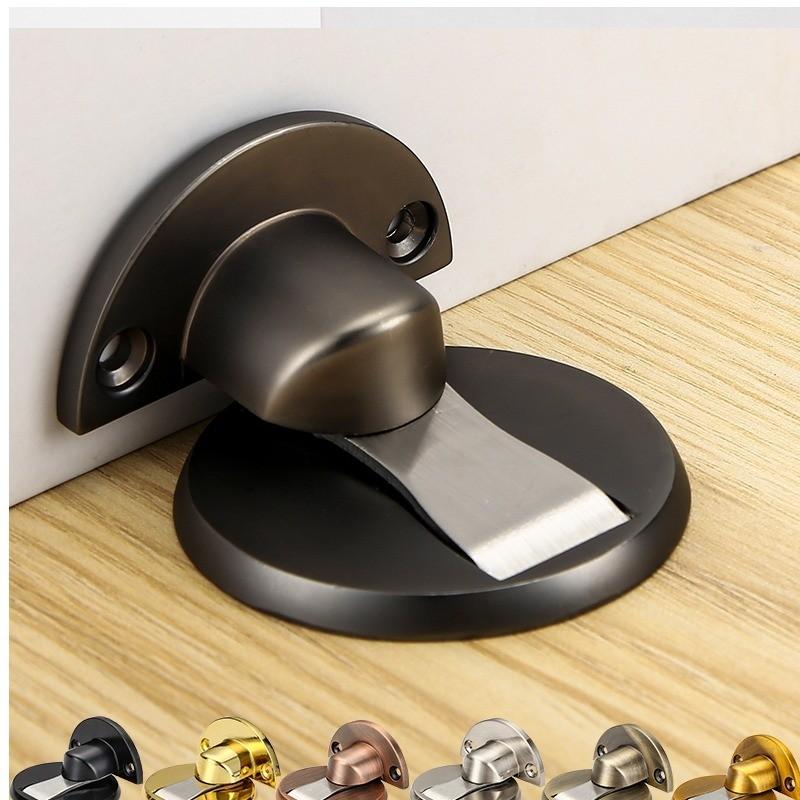 Невидимый дверной стопор без удара, сильный магнитный, для дома, спальни, ванной комнаты, антистолкновительный бесшумный напольный самоблокирующийся стопор