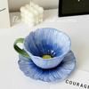 Ceramic Petal Set Dinner Plates Ins Style Home Cake Dessert Office Tea Cup Flower Bowl