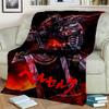 3D Calssic Berserk Anime HD Cartoon Blanket,Soft Throw Blanket for Home Bedroom Bed Sofa Picnic Travel Office Cover Blanket Kids