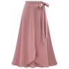 Women's Autumn High Waist Irregular Slit Skirt - European and American Style, Large Size, Medium & Long with Straps