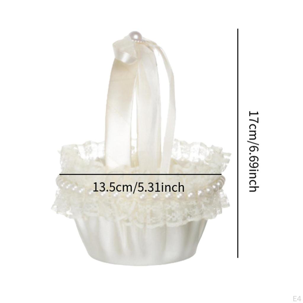 Свадебная корзина с цветами для девочек в западном стиле, свадебные аксессуары для невесты