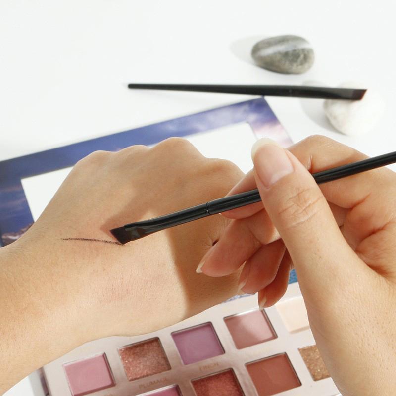 2 шт. кисть для подводки глаз, кисть для бровей, портативная плоская тонкая кисть для подводки глаз, контур бровей, кисти для макияжа, инструмент для макияжа