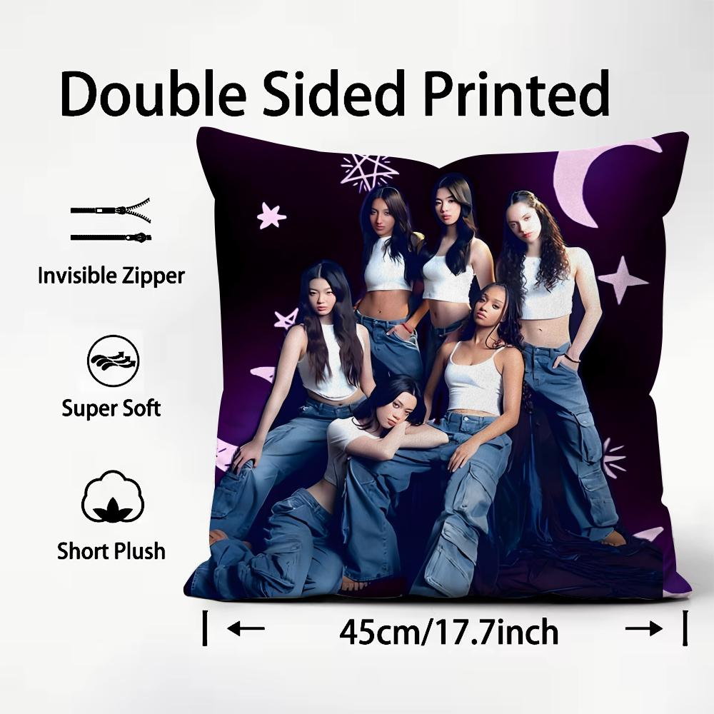 KKatseye Star Cushion Cover Plush Fabric Soft DoubleSided Printed Sofa Warm Winter Home Child Gift Pillow Case