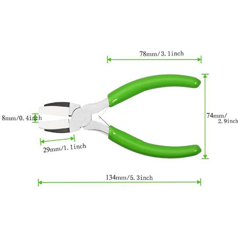 Nylon Nose Pliers Double Nylon Pliers Carbon Steel Jewelry Pliers DIY Tools for Beading Looping Shaping Wire Jewelry
