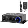 Power Amplifier Hifi Stereo Channel 2X40W Audio Amplifier Digital Amplifier Bass and Treble Control for Home Theater Speakers 2.0 Small,