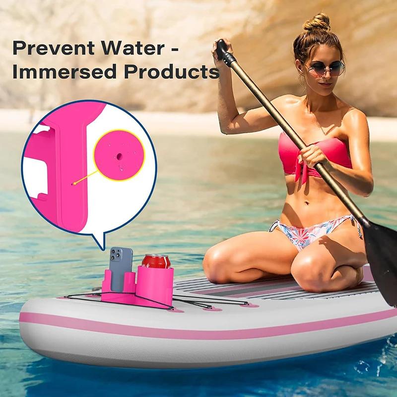 Universal Sup Water Bottle And Phone Holder 2 In 1 Silicone Cup Holder And Phone Mount For Paddle Board Kayak And Canoe