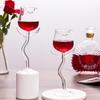 Wine Glass Base Exquisite Stable Transparent Rose Shape Goblet Cup for Home