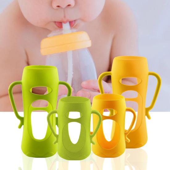 160/240ML Bottle Sleeve Wide Bore Design Heat-resistant Food Grade Material Glass Milk Bottle Cover for Pigeon