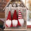 3pcs Christmas Hanging Decorations, Swedish Handmade Plush Santa Elves, Holiday Tree Ornaments, Home Christmas Decor
