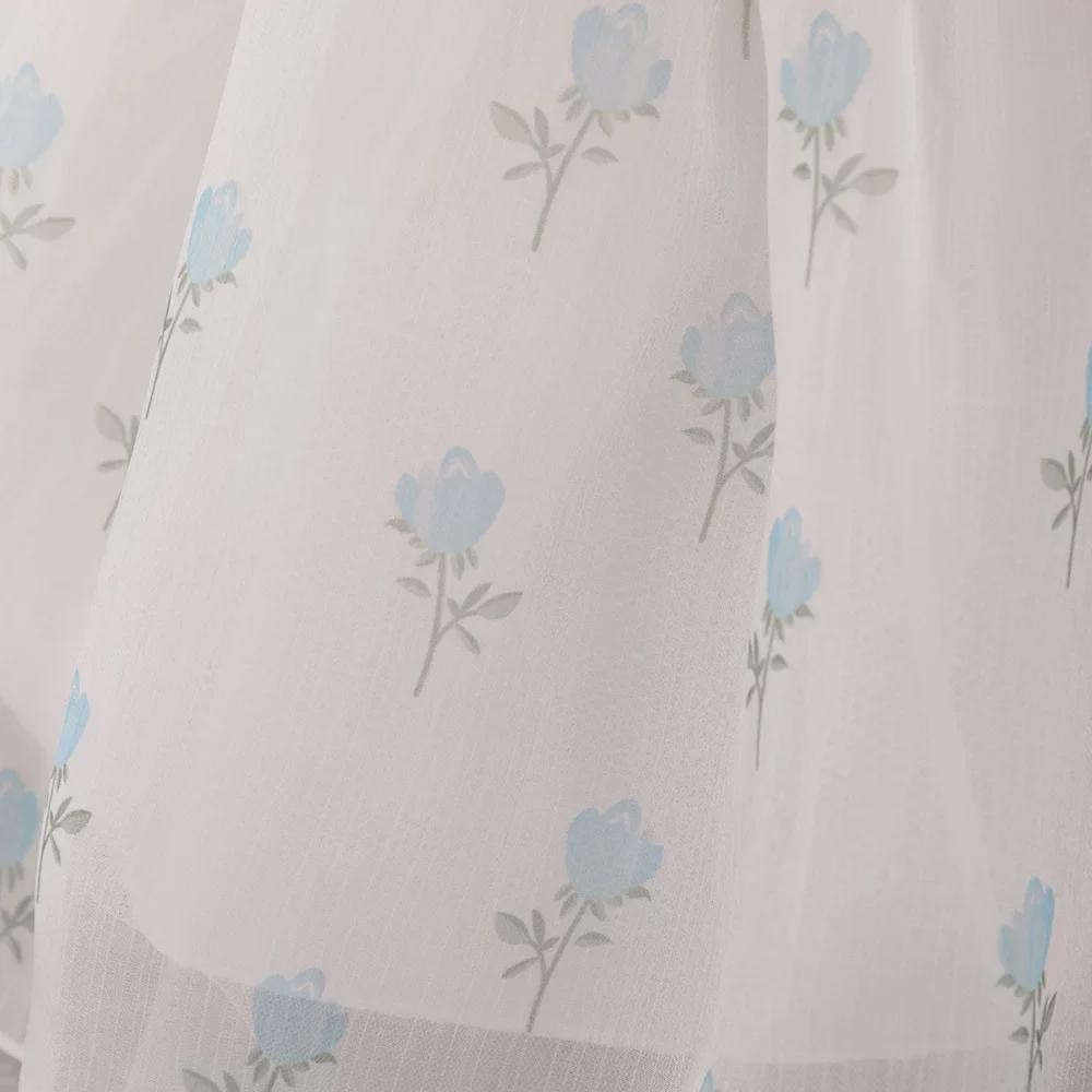 Платье принцессы для девочек-цветочниц с рукавами-фонариками и юбкой из цветочного сетчатого тюля для свадеб и дней рождения