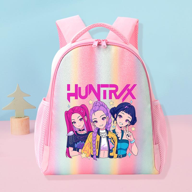 KPop Demon Hunters School Rainbow Backpack Rumi Mira Zoey Girl Student Backpack Anime Movie Women Travel Rucksack Birthday Present
