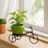 Cycle-Shaped Metal Plant Stand for Indoor & Outdoor Use, Metal Cycle Flower Vase, Decorative Iron Planter Pot Holder for Flowers & Ornaments