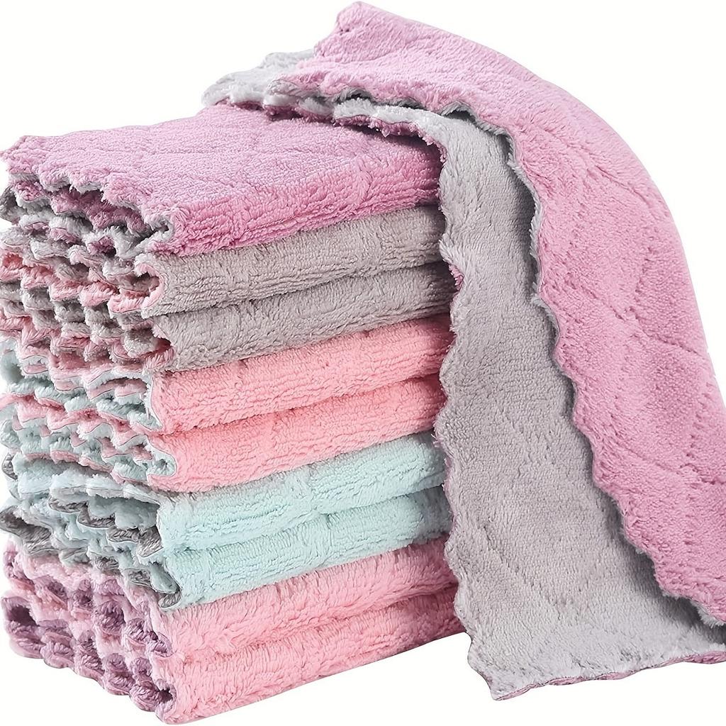 1pcs Kitchen Towels And Dishcloths Rag Set 9.4in*5.5in Small Dish Towels For Washing Dishes Dish Rags For Everyday Cooking Baking-Random Color