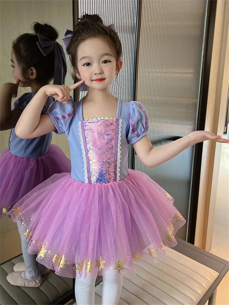 Нарядное праздничное платье принцессы для балета и танцев для детей, танцевальная пышная фатиновая юбка-пачка, костюм для Хэллоуина, сценический костюм