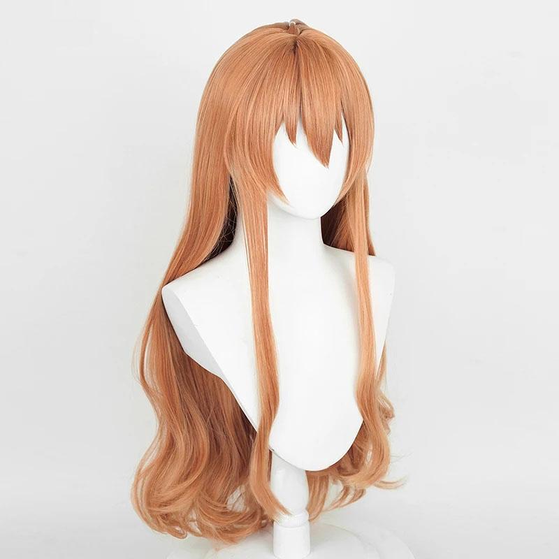 Парик для косплея Aisaka Taiga, аниме, оранжевый, розовый, кудрявый, длинный, термостойкий, синтетический, волосы Taiga Aisaka, парики для Хэллоуина в стиле аниме + шапочка для парика