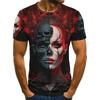 Funny 3D Beauty Skull Print T Shirt For Men Hip Hop Trend Harajuku Streetwear Casual O-neck Short Sleeve Tops Summer Loose Tees