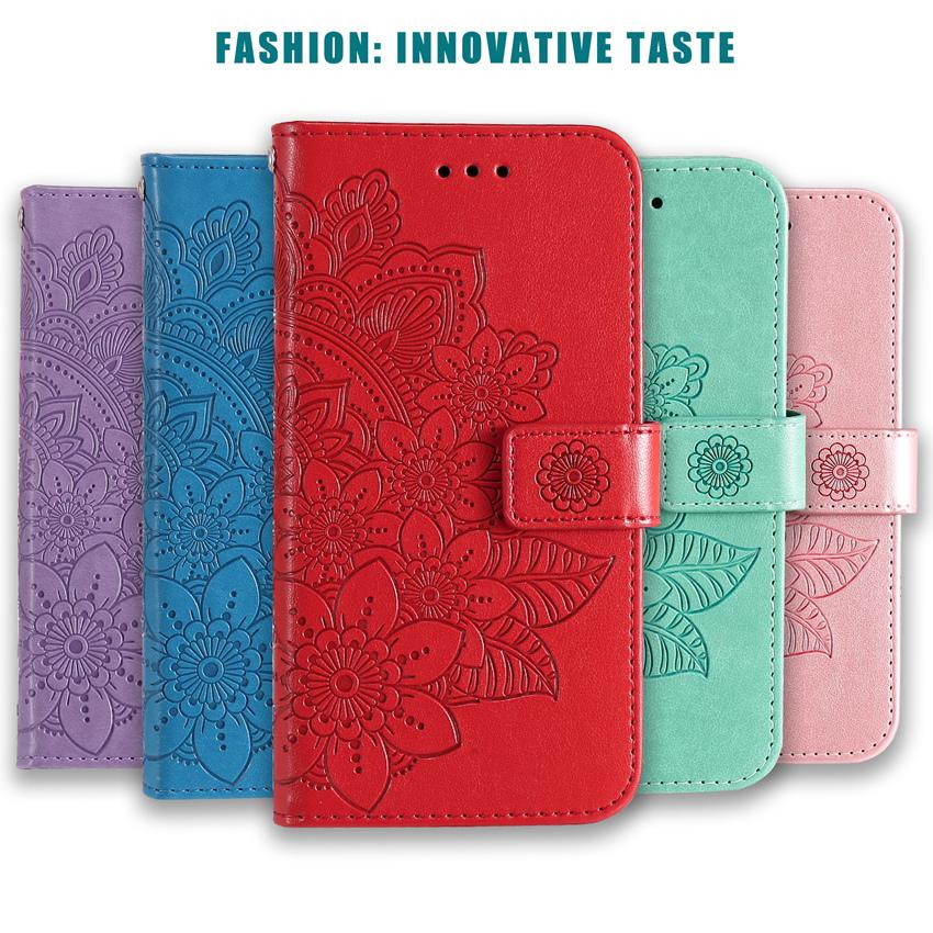 Кожаный чехол-кошелек с цветочным принтом для Samsung Galaxy S10 S20 S21 Fe S22 S23 Plus Ultra A22 A13 A53 A23 A14 A04e A54 A34 5g